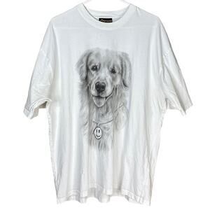 Drew House Buddy SS Tee Shirt Short Sleeve White Golden Retriever Size XL